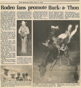 Rodeo Fans promote buck-a-Thon 051592