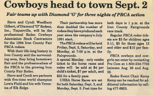Cowboys head to town-Iron Cnty Fair 1994